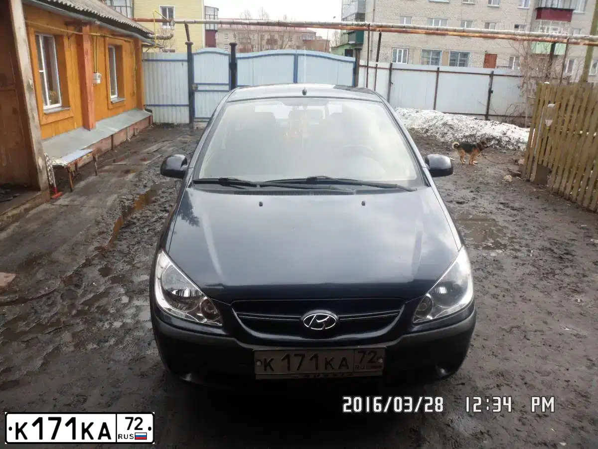 Фото автомобиля HYUNDAI GETZ, 2007 — госномер О633МР45. Цвет: ТЕМНО-СЕРЫЙ