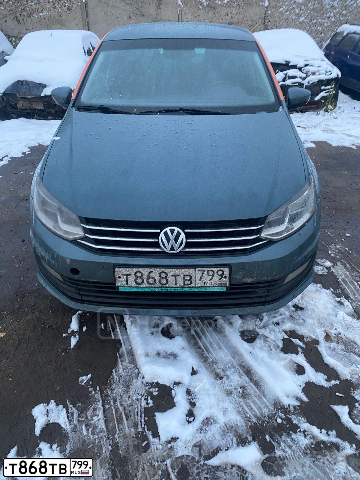 Фото автомобиля VOLKSWAGEN POLO, 2020 — госномер Т868ТВ799. Цвет: синий