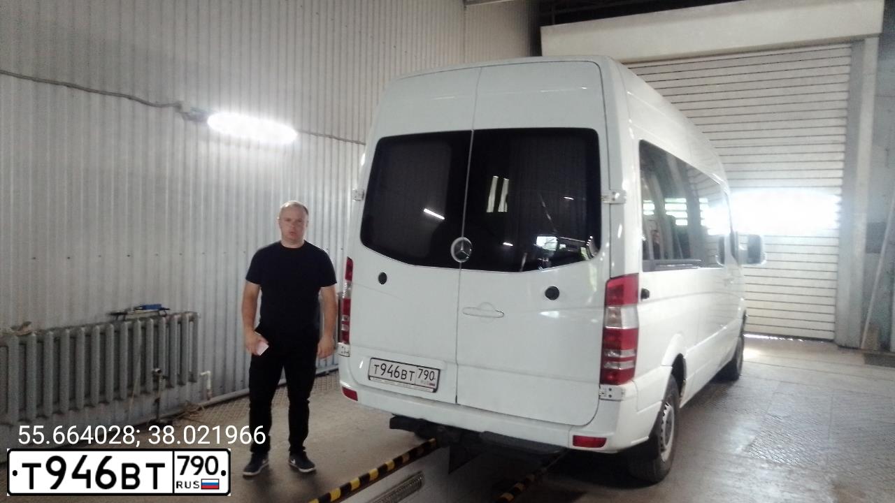Фото автомобиля MERCEDES S SPRINTER, 2007 — госномер Е802МР08. Цвет: Белый