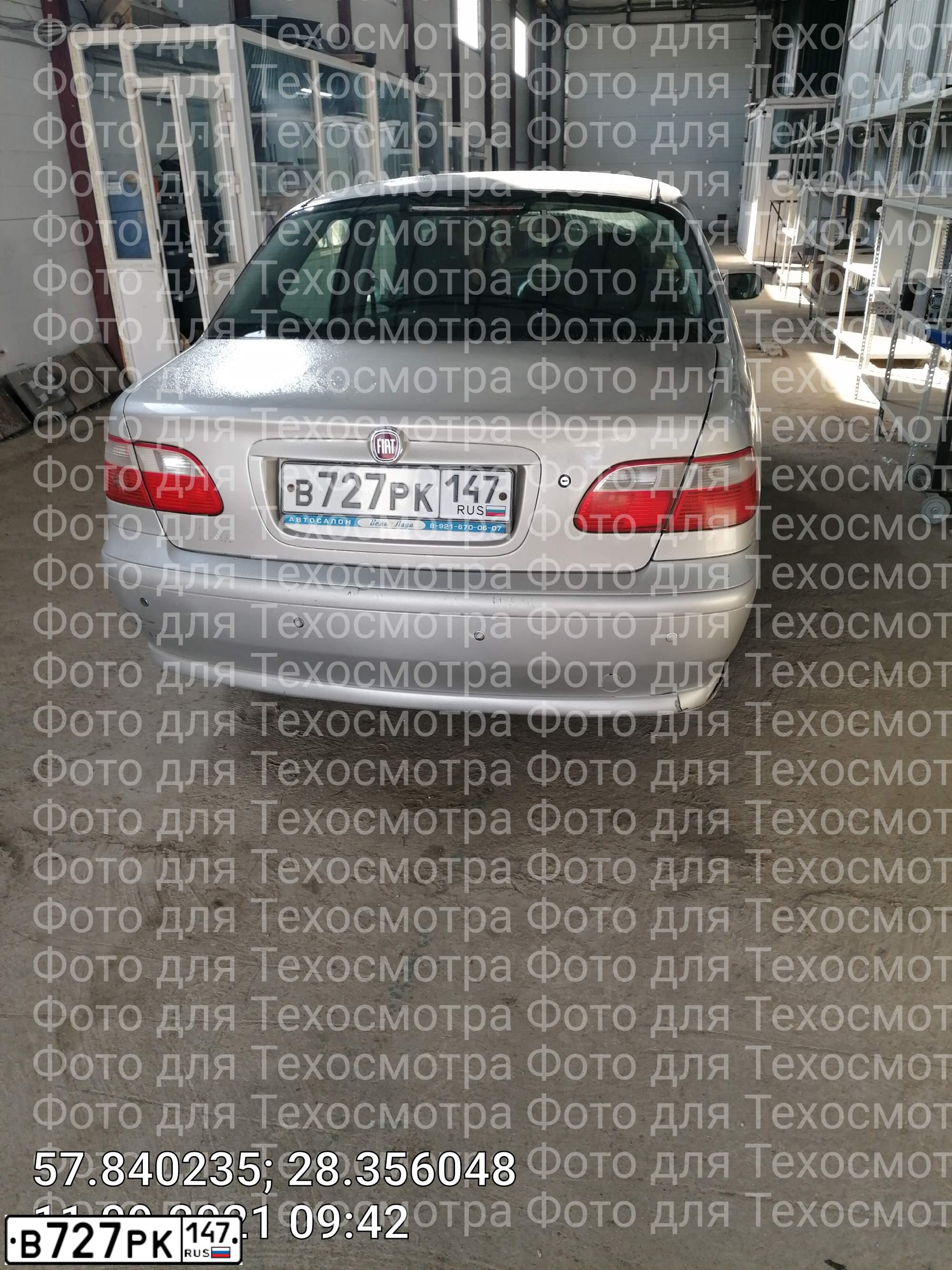 Фото автомобиля FIAT ALBEA, 2011 — госномер К613РУ60. Цвет: СЕРЫЙ СТАЛЬНОЙ
