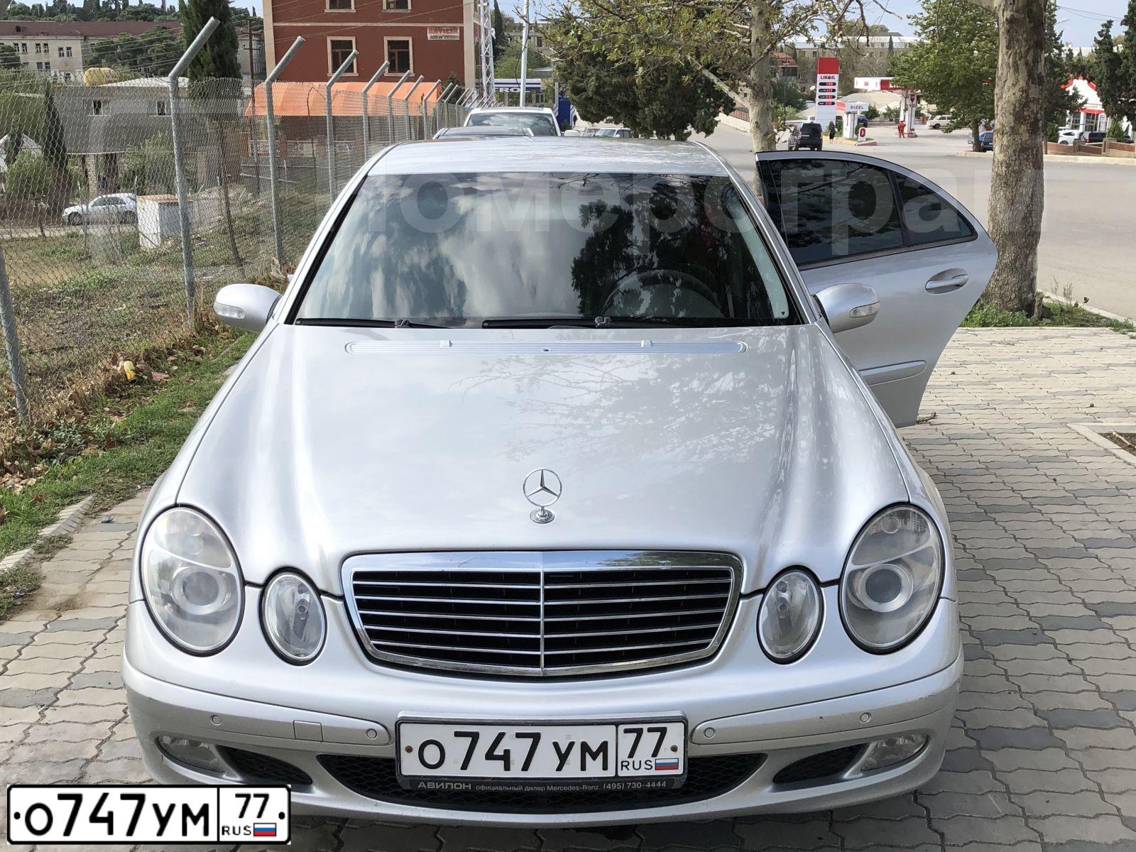 Фото автомобиля MERCEDES E-KLASSE, 2003 — госномер Т249УС71. Цвет: СЕРЕБРИСТЫЙ