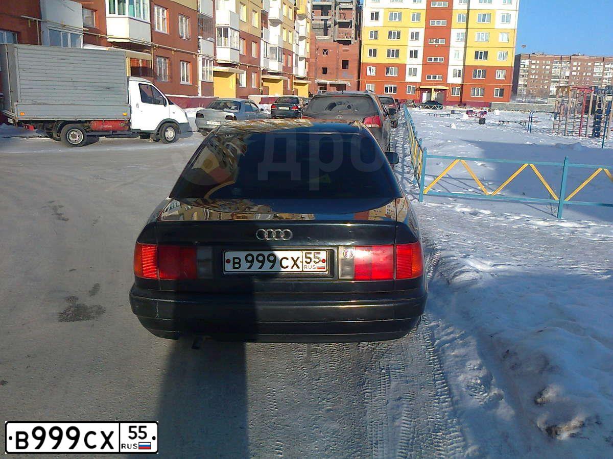Фото автомобиля AUDI 100, 1991 — госномер К705РВ55. Цвет: Темно-синий