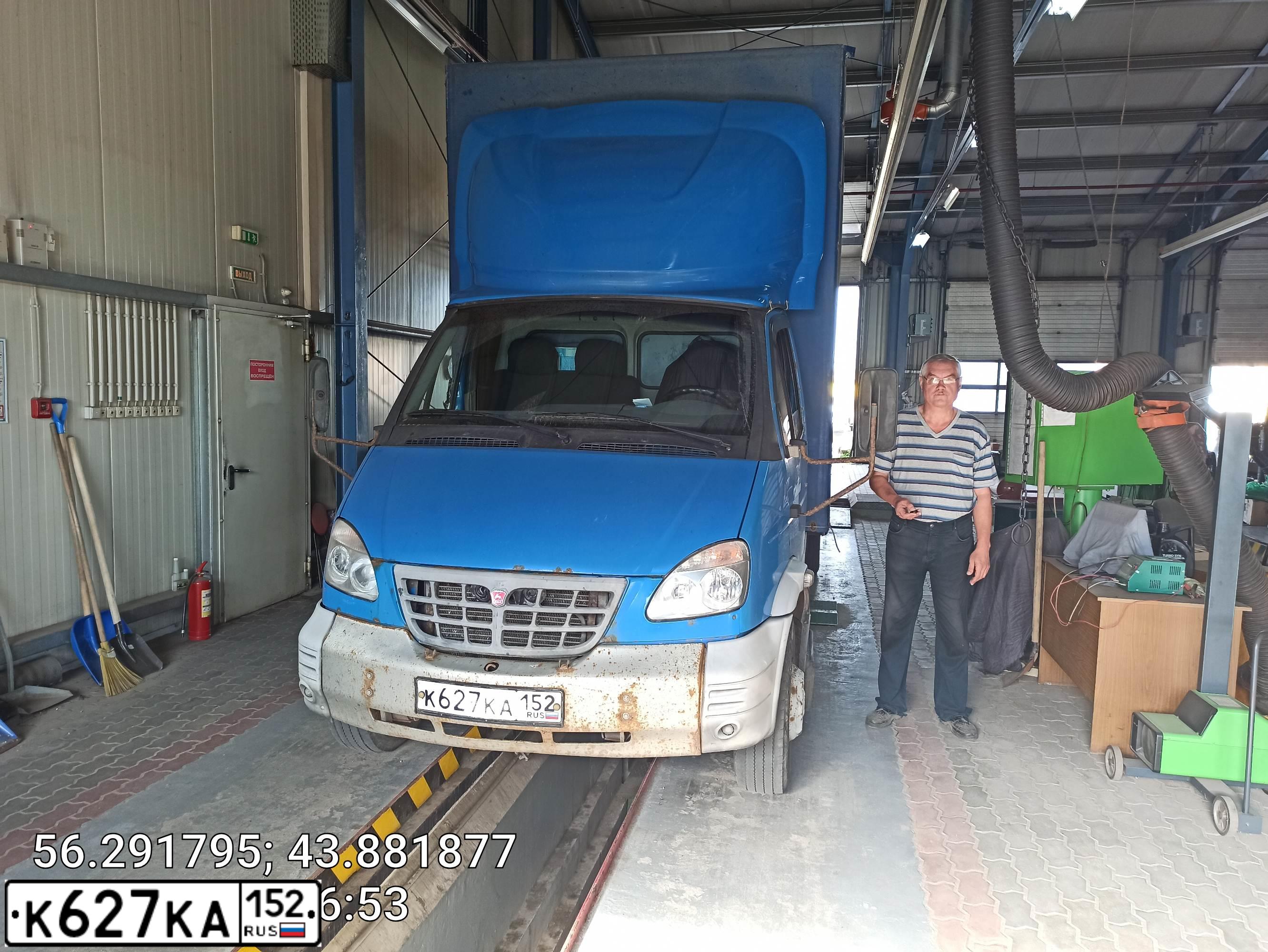 Фото автомобиля GAZ 3310 WALDAI, 2012 — госномер К627КА152. Цвет: СИНИЙ