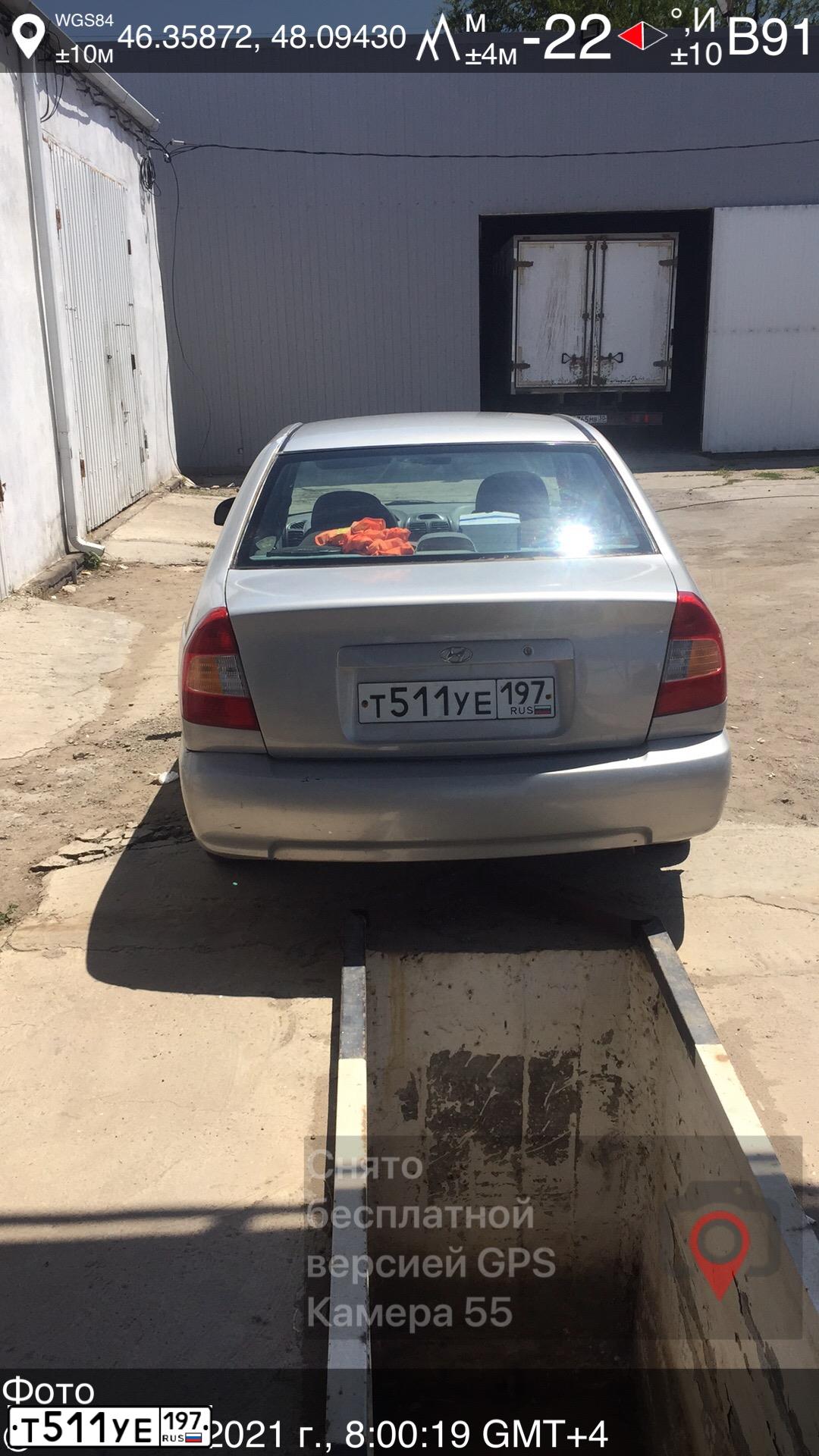 Фото автомобиля HYUNDAI ACCENT, 2002 — госномер Н165СА126