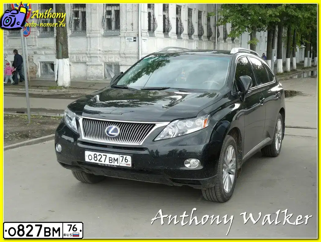 Фото автомобиля LEXUS RX, 2009 — госномер О827ВМ76. Цвет: ЧЕРНЫЙ