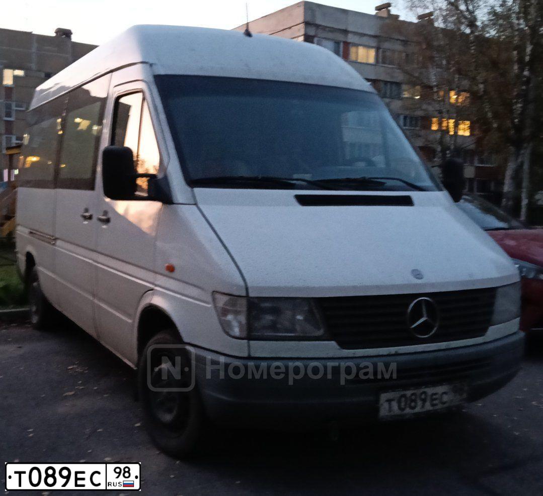Фото автомобиля MERCEDES SPRINTER, 1996 — госномер Т089ЕС98. Цвет: БЕЛЫЙ
