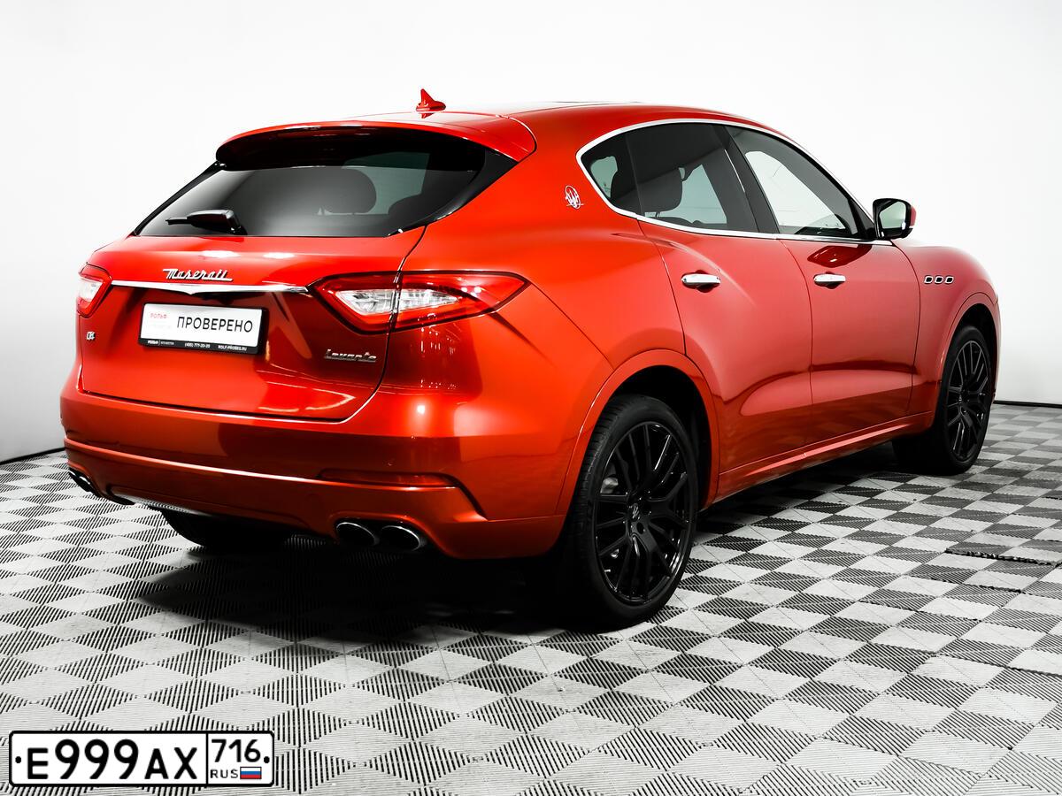 Фото автомобиля MASERATI LEVANTE, 2019 — госномер Е999АХ716. Цвет: КРАСНЫЙ