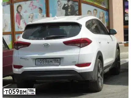 Фото автомобиля HYUNDAI TUCSON, 2015 — госномер Х160СН72. Цвет: Белый