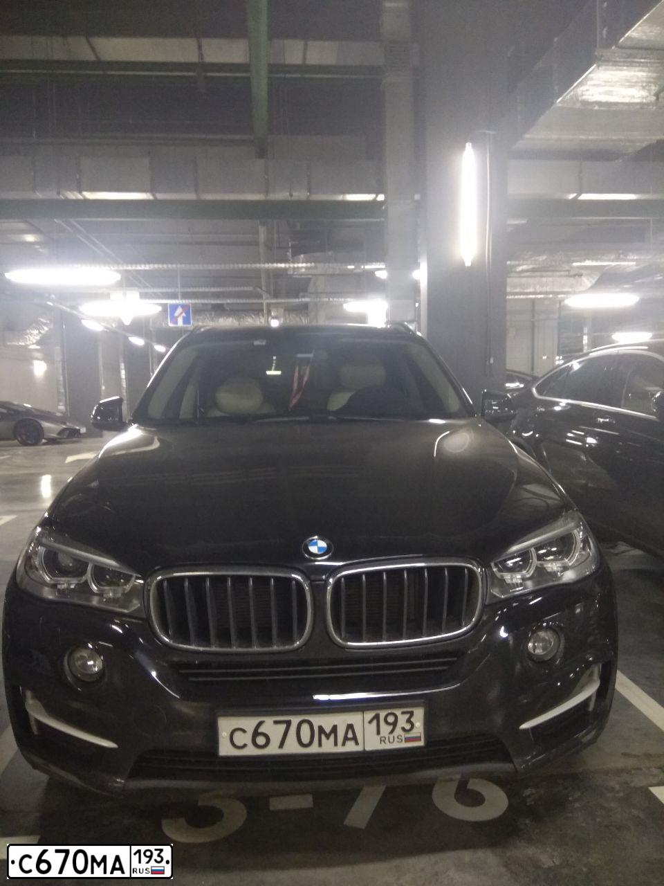 Фото автомобиля BMW X5, 2015 — госномер С670МА193. Цвет: ЧЕРНЫЙ