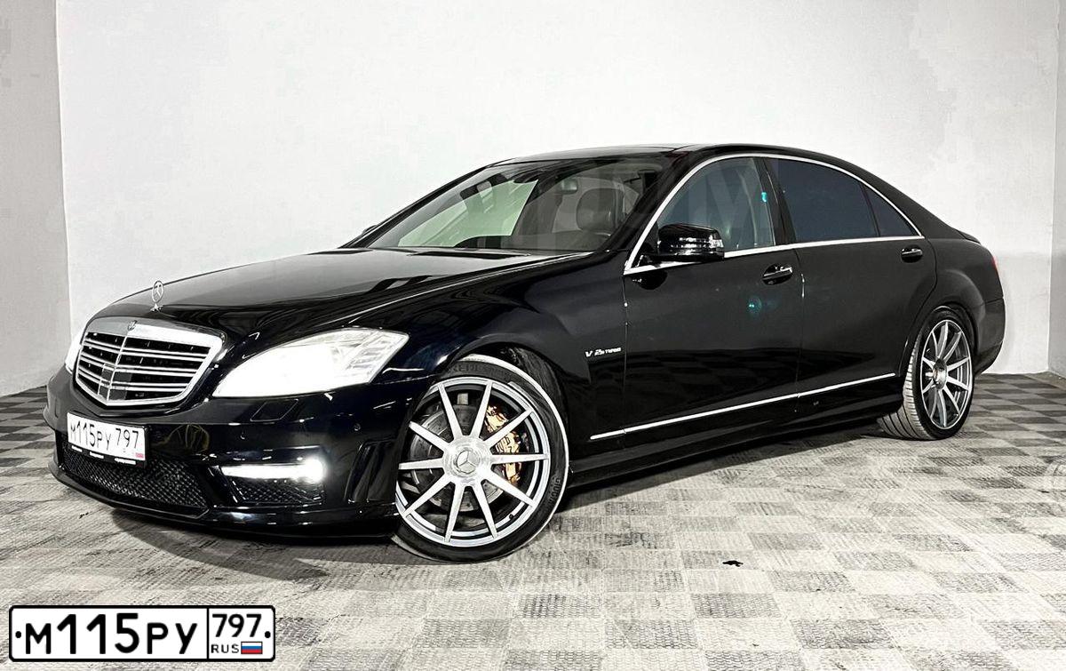 Фото автомобиля MERCEDES S-KLASSE, 2008 — госномер М115РУ797. Цвет: ЧЕРНЫЙ