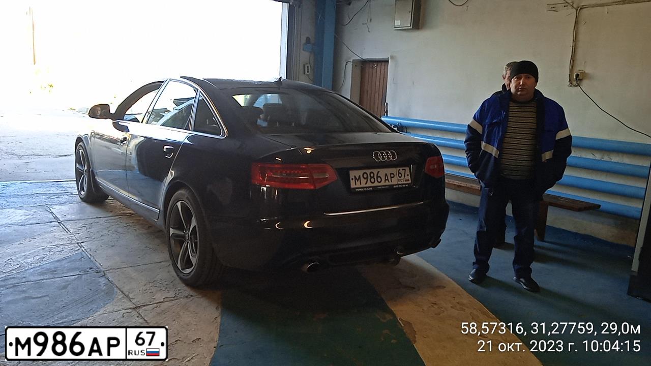 Фото автомобиля AUDI A6, 2011 — госномер К079КР53. Цвет: ЧЕРНЫЙ