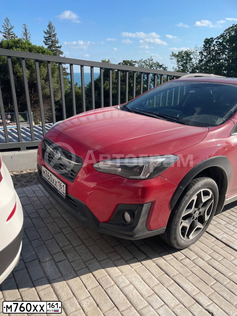 Фото автомобиля SUBARU IMPREZA, 2018 — госномер Х032ТС193. Цвет: КРАСНЫЙ
