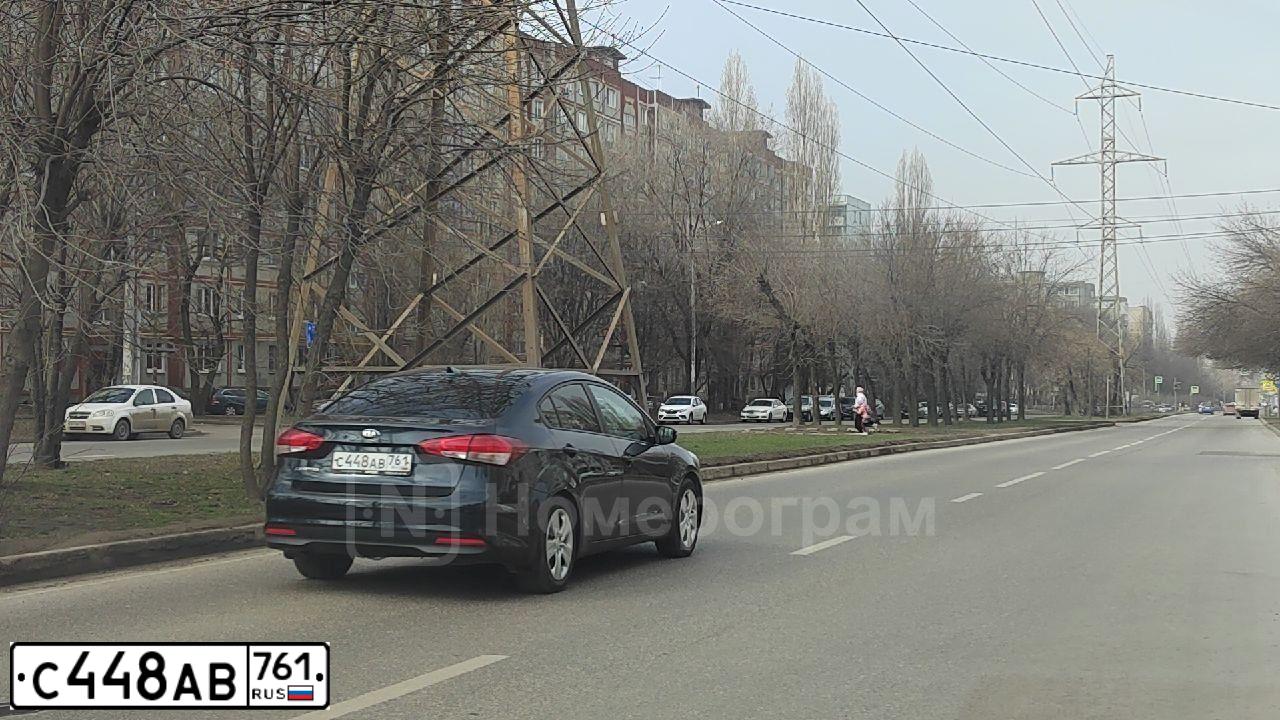 Фото автомобиля KIA CERATO, 2019 — госномер С448АВ761. Цвет: СИНИЙ