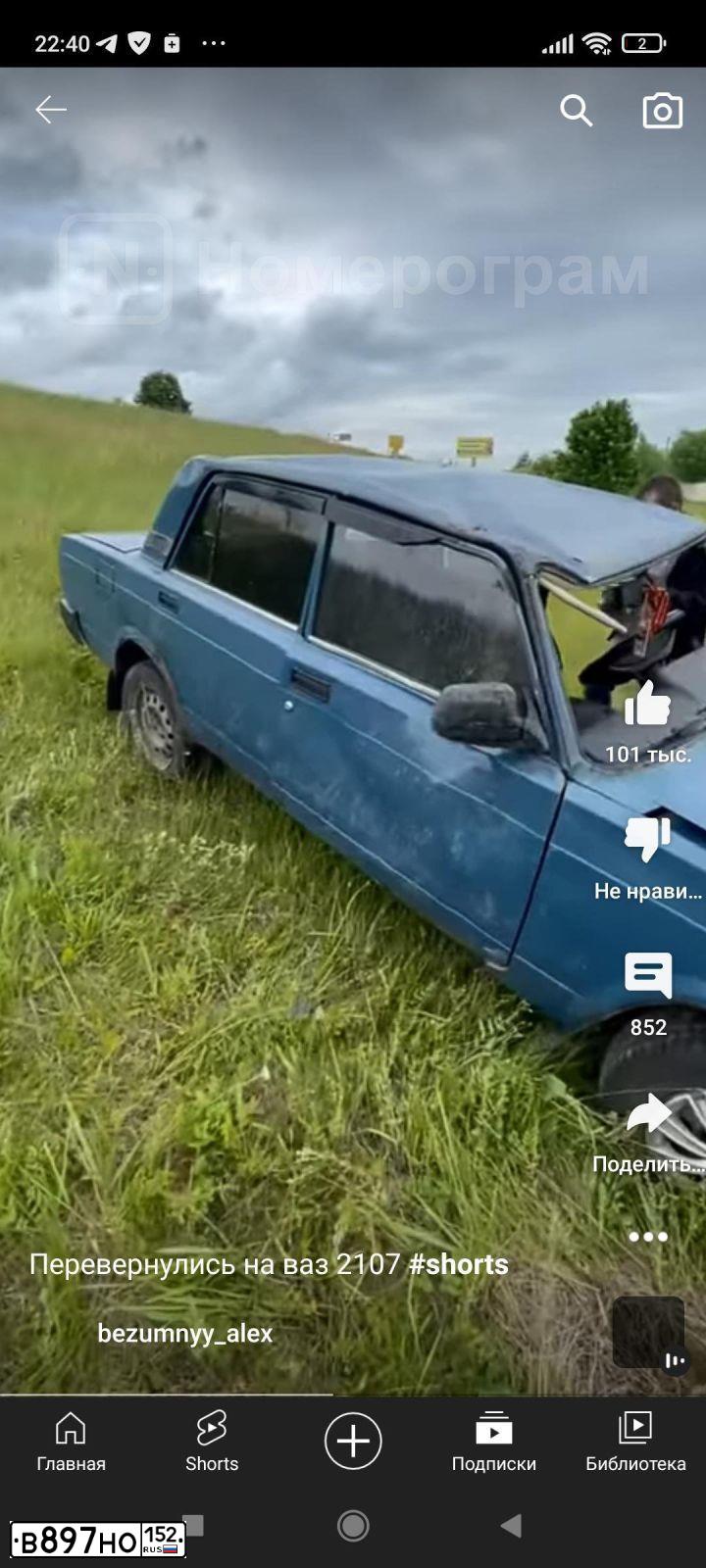 Фото автомобиля LADA 2107 LADA, 2007 — госномер В897НО152. Цвет: синий