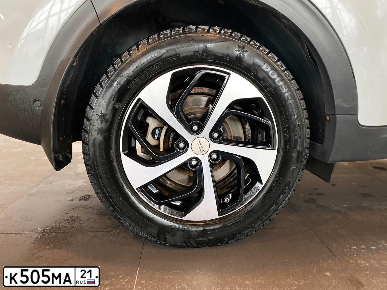 Фото автомобиля KIA SPORTAGE, 2016 — госномер К505МА21. Цвет: БЕЛЫЙ