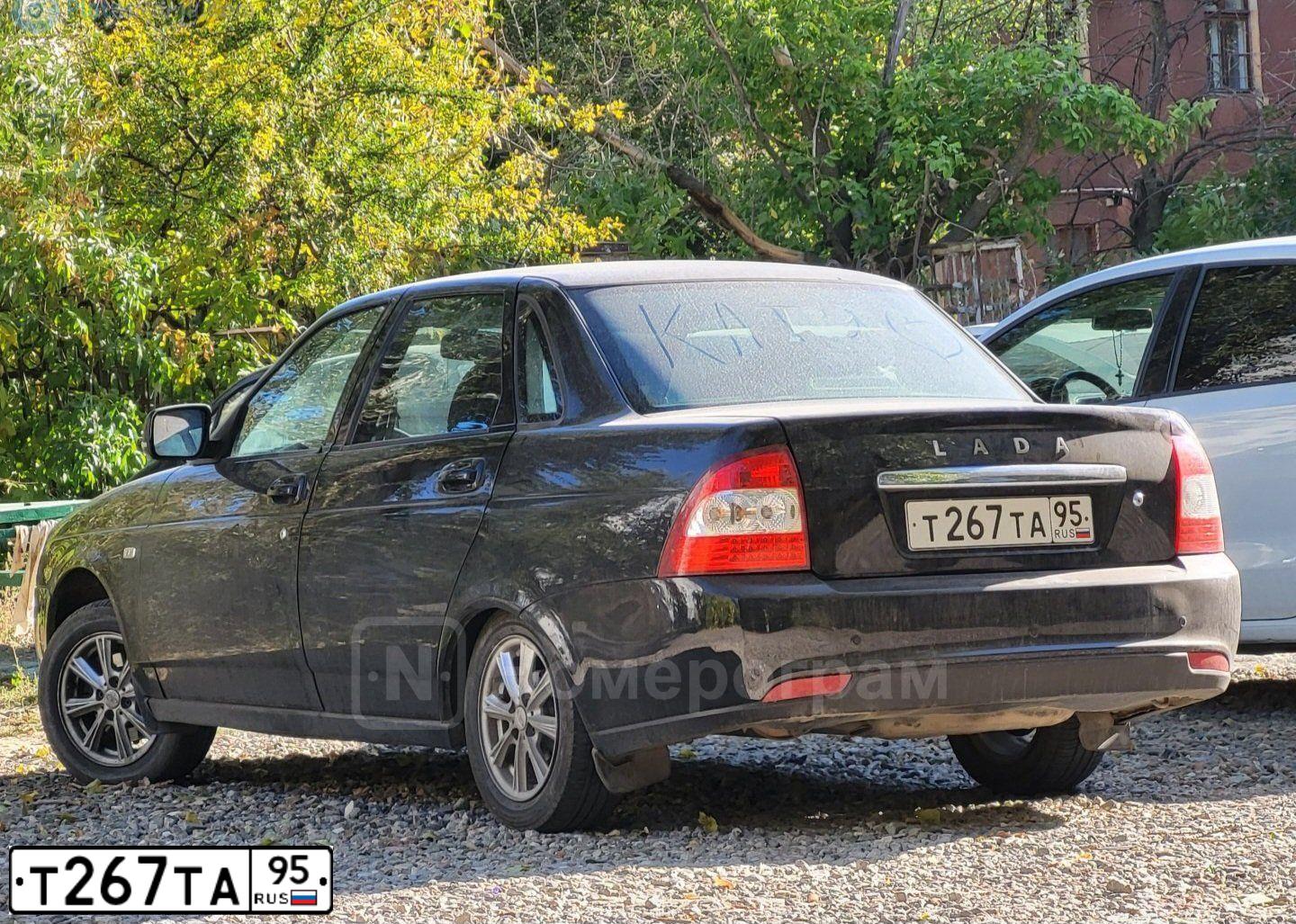 Фото автомобиля LADA 2170 PRIORA, 2014 — госномер Т267ТА95. Цвет: ЧЕРНЫЙ