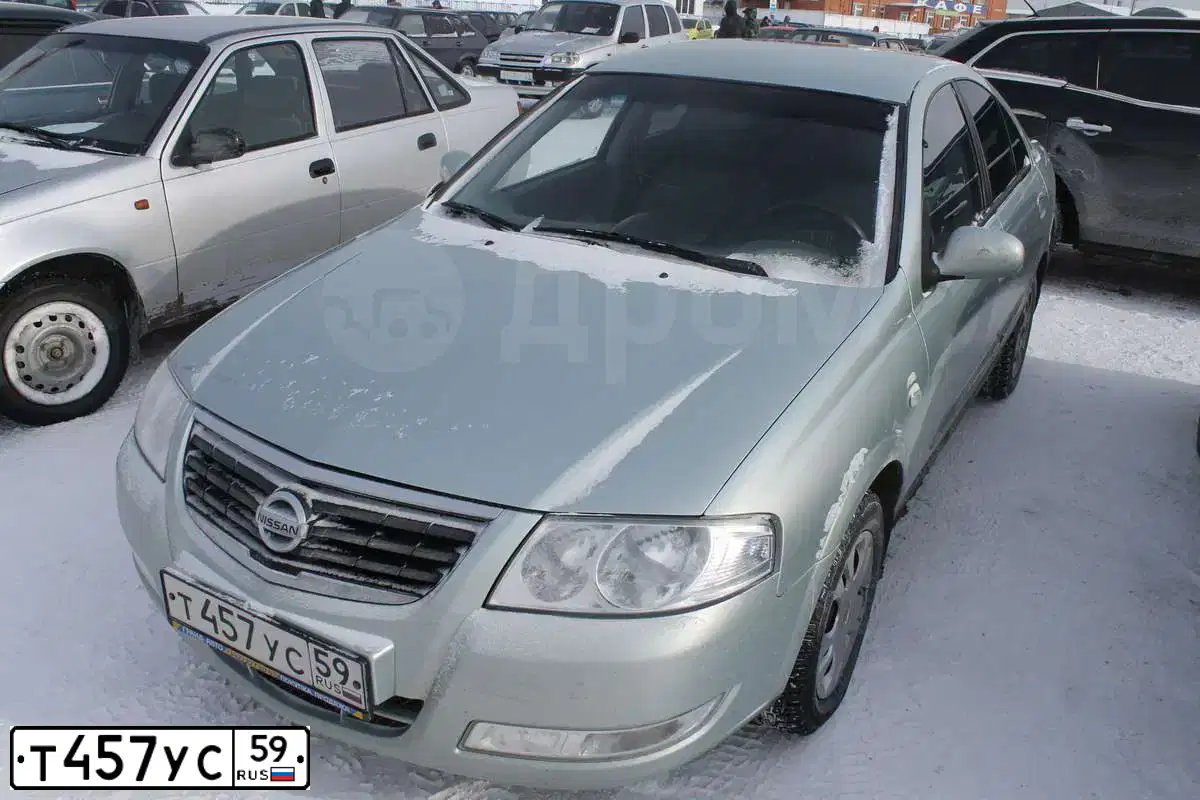 Фото автомобиля NISSAN ALMERA, 2007 — госномер Н619РР159. Цвет: СЕРЕБРИСТЫЙ