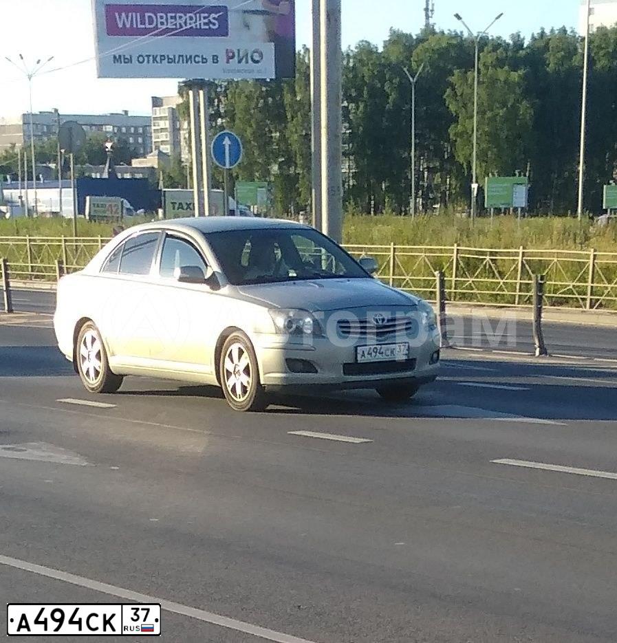 Фото автомобиля TOYOTA AVENSIS, 2007 — госномер А494СК37. Цвет: СВЕТЛО-ЗЕЛЕНЫЙ