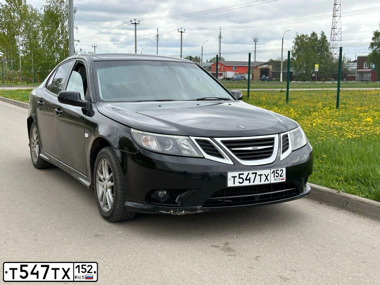 Фото автомобиля SAAB 9-3, 2007 — госномер М383РУ13. Цвет: ЧЕРНЫЙ