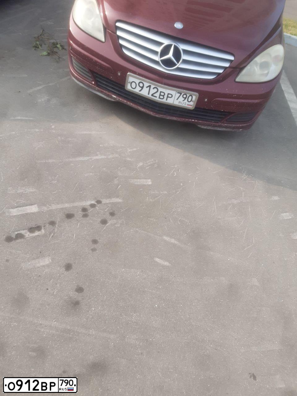 Фото автомобиля MERCEDES B-KLASSE, 2006 — госномер О912ВР790. Цвет: ВИШНЕВЫЙ