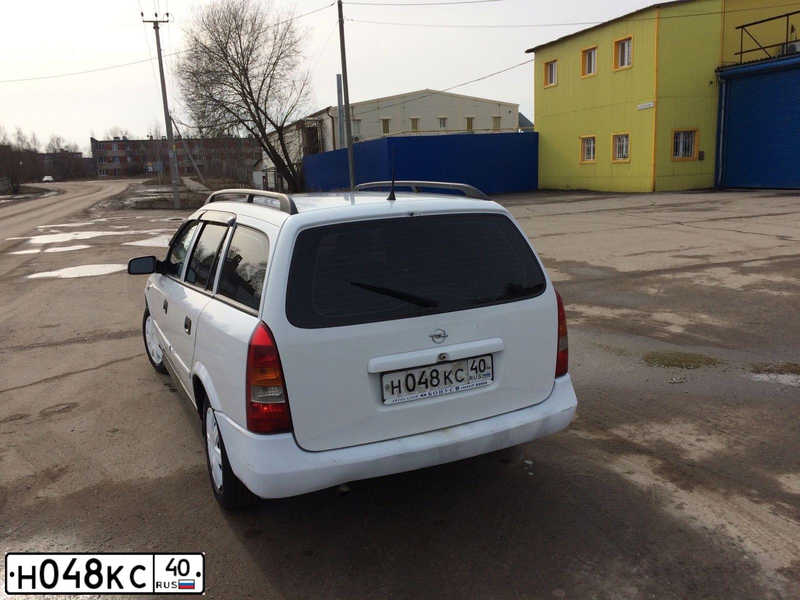 Фото автомобиля OPEL ASTRA, 2002 — госномер Н048КС40. Цвет: БЕЛЫЙ
