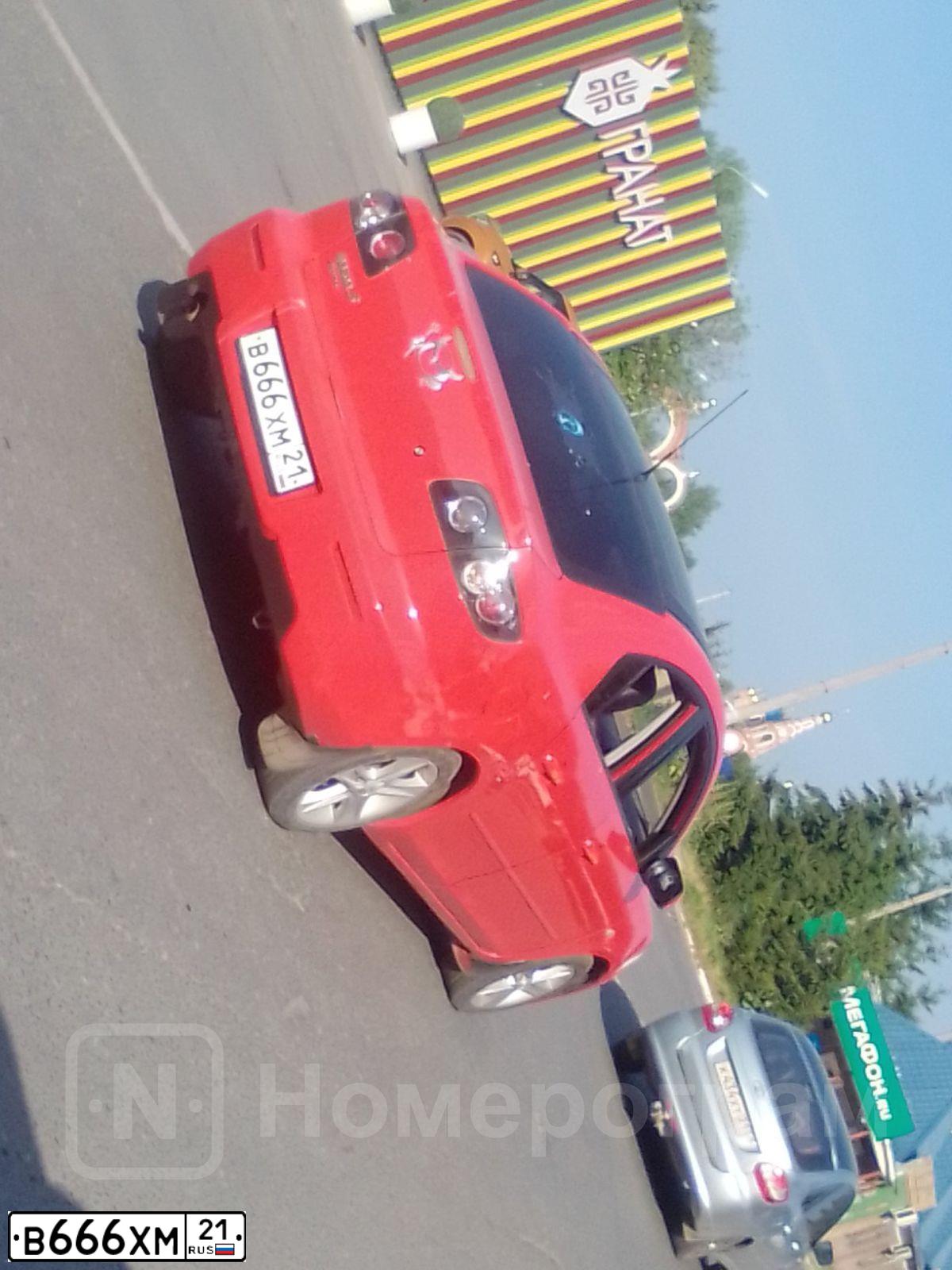 Фото автомобиля LADA 2170 PRIORA, 2013 — госномер В666ХМ21. Цвет: СИНЕ-ЗЕЛЕНЫЙ