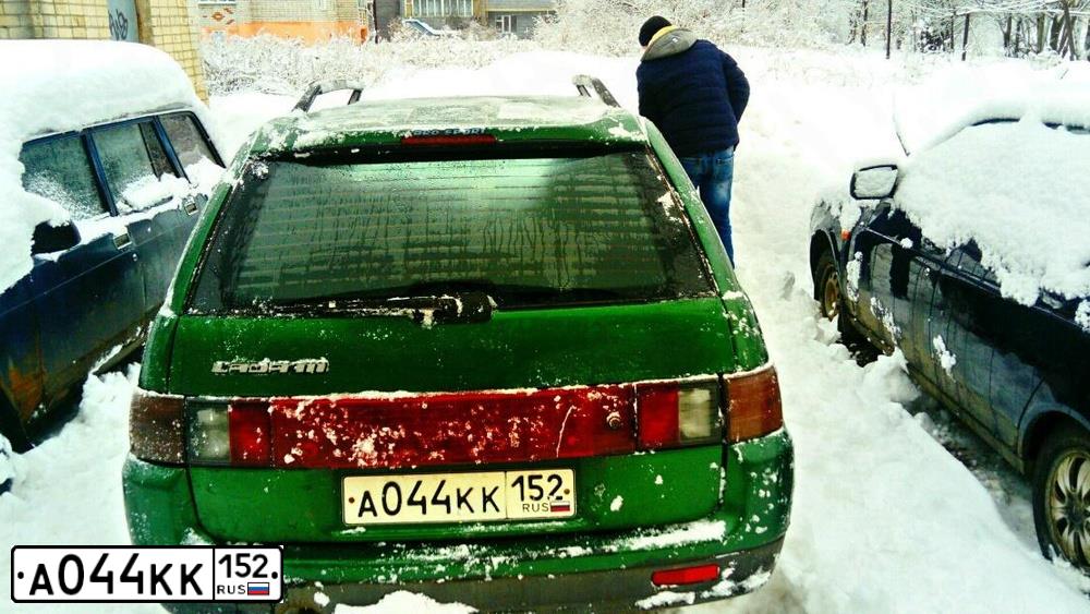 Фото автомобиля LADA 2111, 2000 — госномер А044КК152. Цвет: ЗЕЛЕНЫЙ