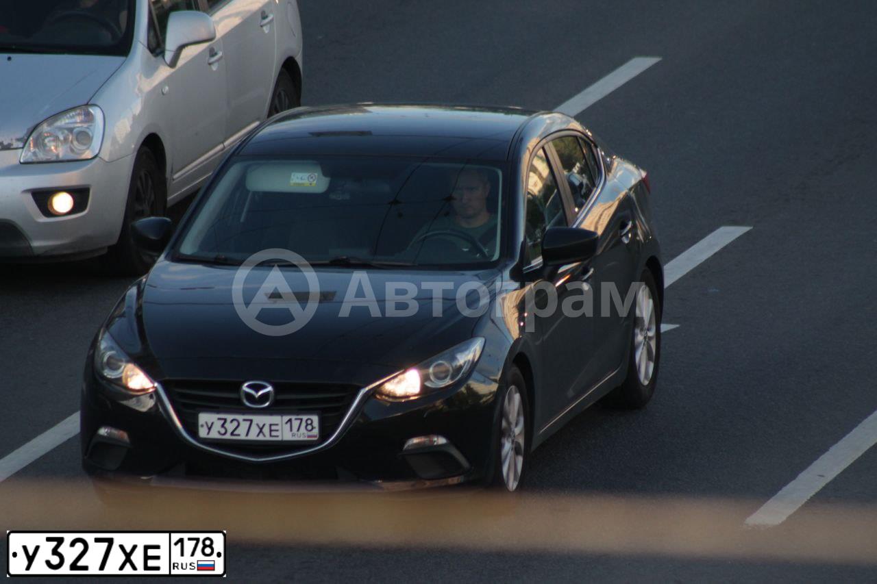 Фото автомобиля MAZDA 3, 2013 — госномер У589ТЕ98. Цвет: ЧЕРНЫЙ