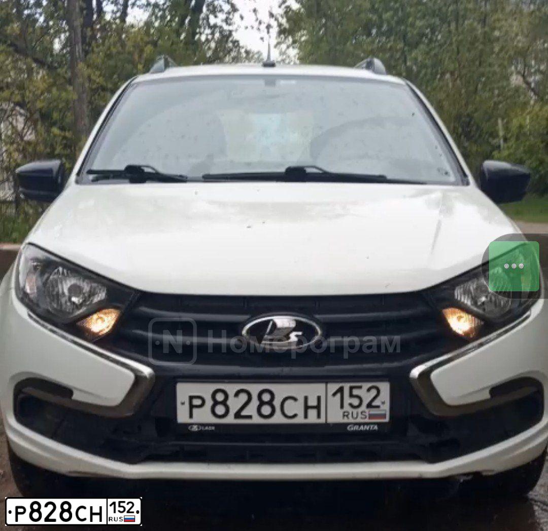 Фото автомобиля LADA 2194 GRANTA, 2018 — госномер Р828СН152. Цвет: Белый