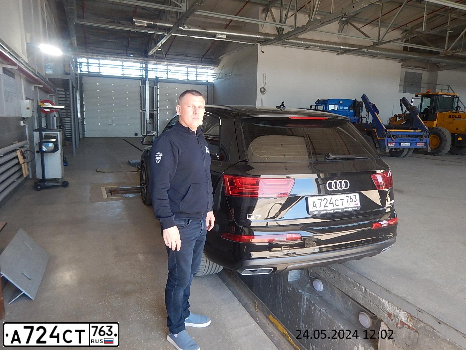 Фото автомобиля АУДИ Q7, 2018 — госномер М314КТ702. Цвет: ЧЕРНЫЙ