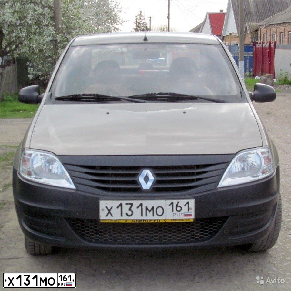 Фото автомобиля RENAULT LOGAN, 2010 — госномер Х161МО161. Цвет: БЕЖЕВЫЙ