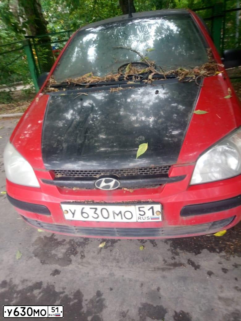 Фото автомобиля HYUNDAI GETZ, 2004 — госномер В544АЕ550. Цвет: КРАСНЫЙ ЧЕРНЫЙ