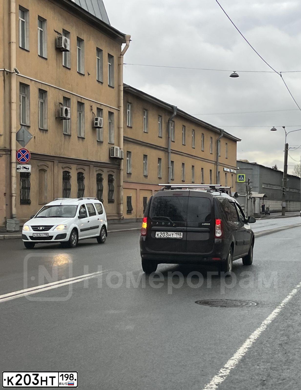 Фото автомобиля LADA LARGUS, 2020 — госномер К203НТ198. Цвет: Коричневый
