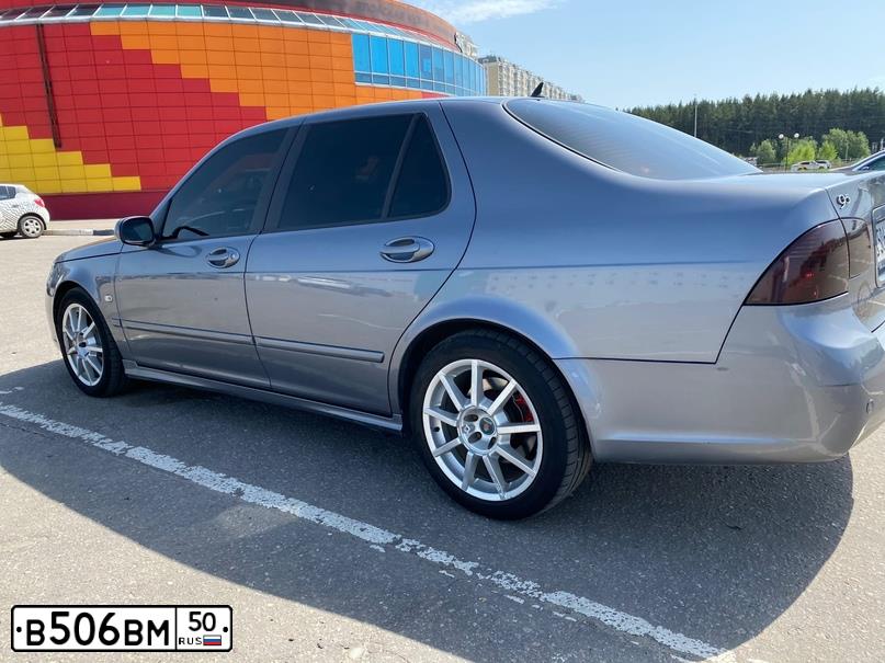 Фото автомобиля SAAB 9-5, 2007 — госномер Х458СХ790. Цвет: Серый