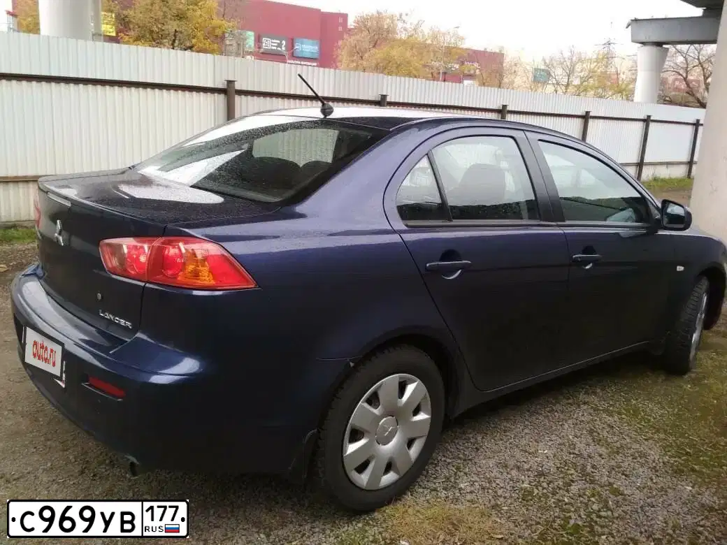 Фото автомобиля MITSUBISHI LANCER, 2007 — госномер С969УВ177. Цвет: СИНИЙ