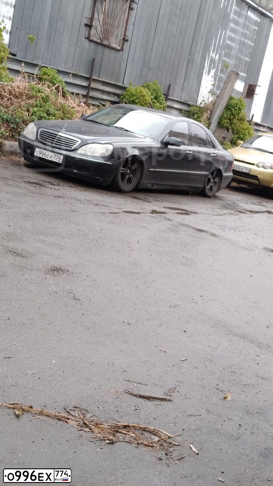 Фото автомобиля МЕРСЕДЕС БЕНЦ S430, 1999 — госномер Х917НЕ72. Цвет: Темно-синий