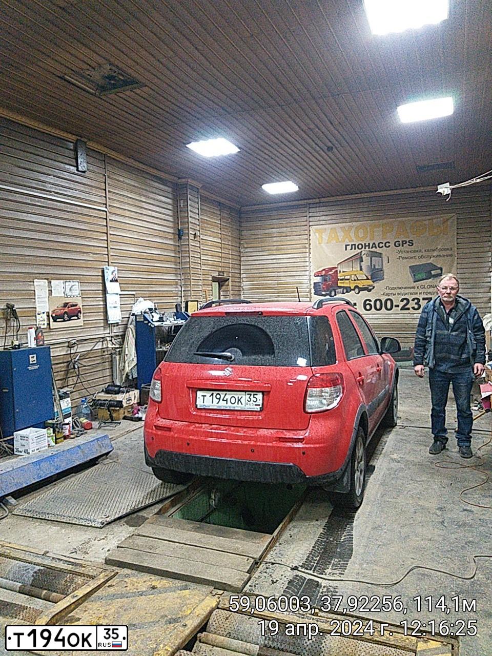 Фото автомобиля SUZUKI SX 4, 2007 — госномер Т194ОК35. Цвет: Красный