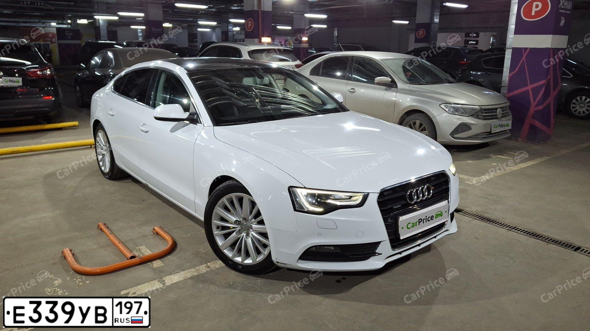 Фото автомобиля AUDI A5, 2011 — госномер Т839АА250. Цвет: Белый