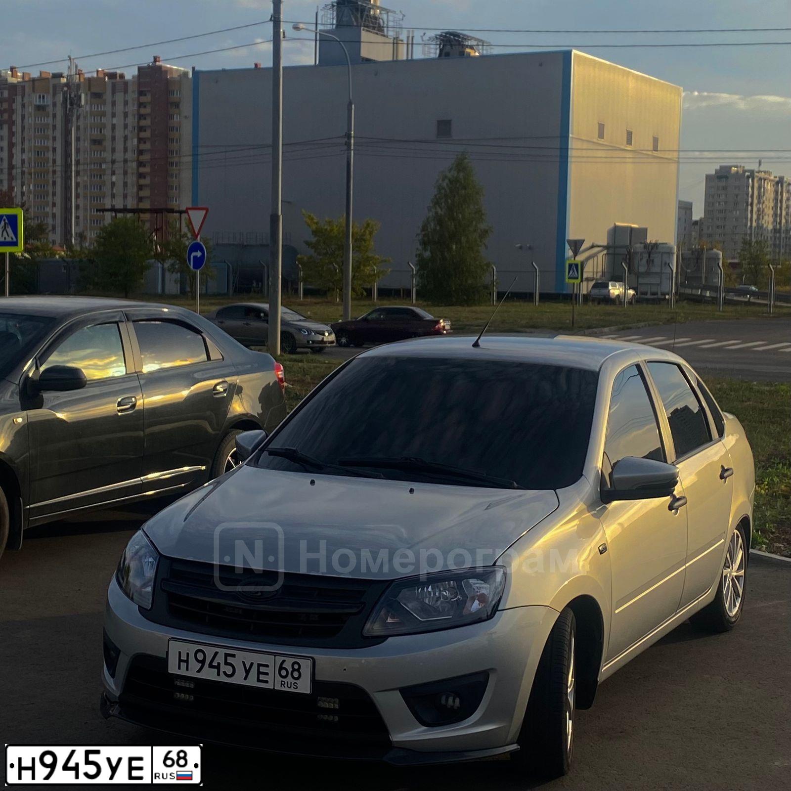 Фото автомобиля LADA 2190 GRANTA, 2016 — госномер Н945УЕ68. Цвет: СЕРЕБРИСТЫЙ
