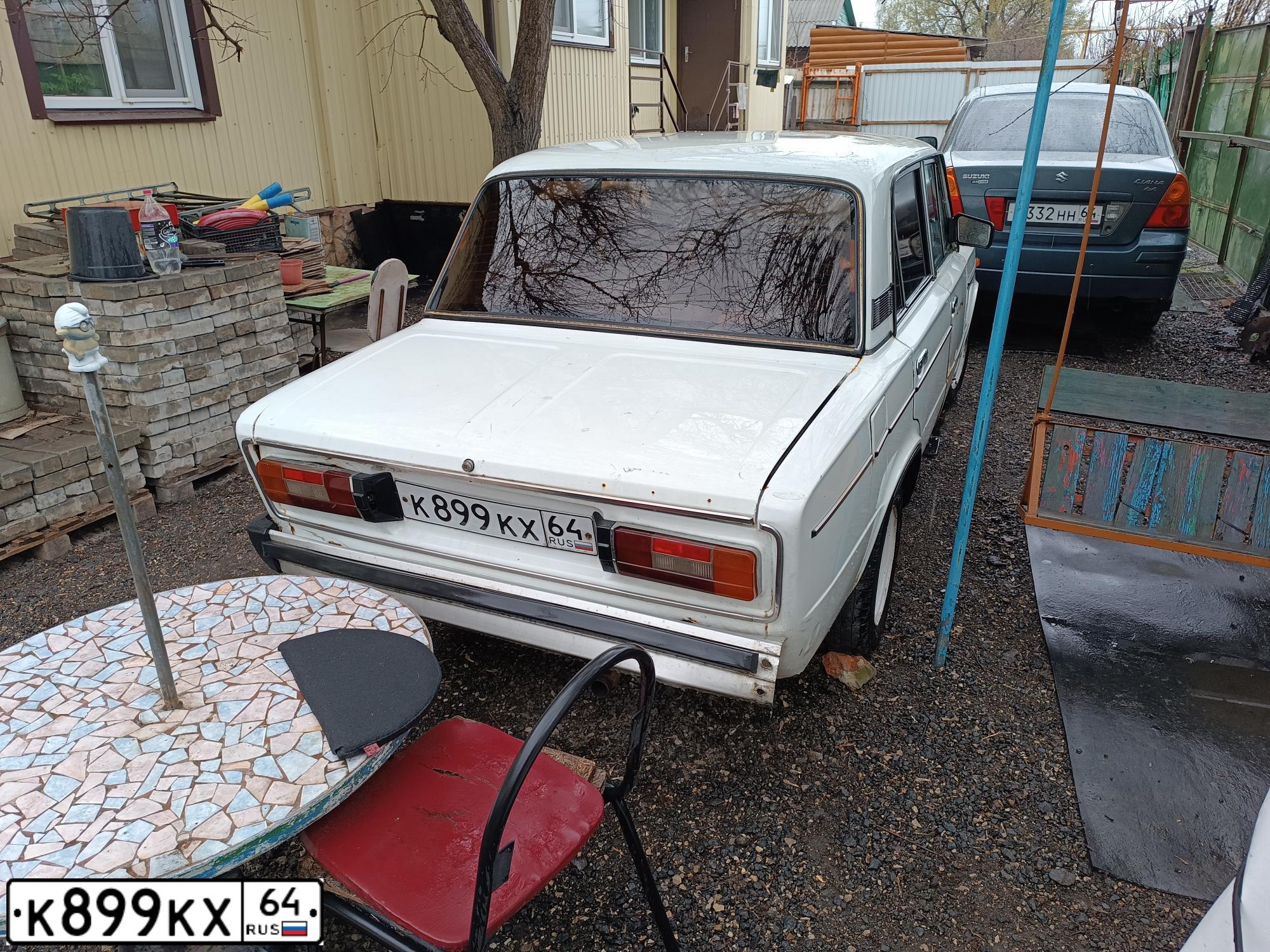 Фото автомобиля LADA 2106, 1992 — госномер К899КХ64. Цвет: Белый
