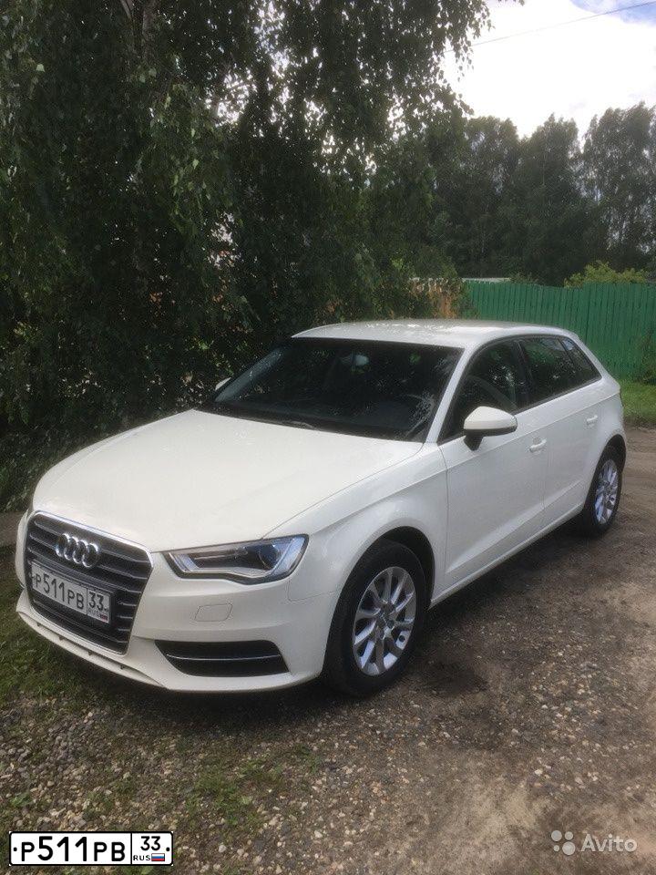 Фото автомобиля AUDI A3, 2014 — госномер Р511РВ33. Цвет: Белый