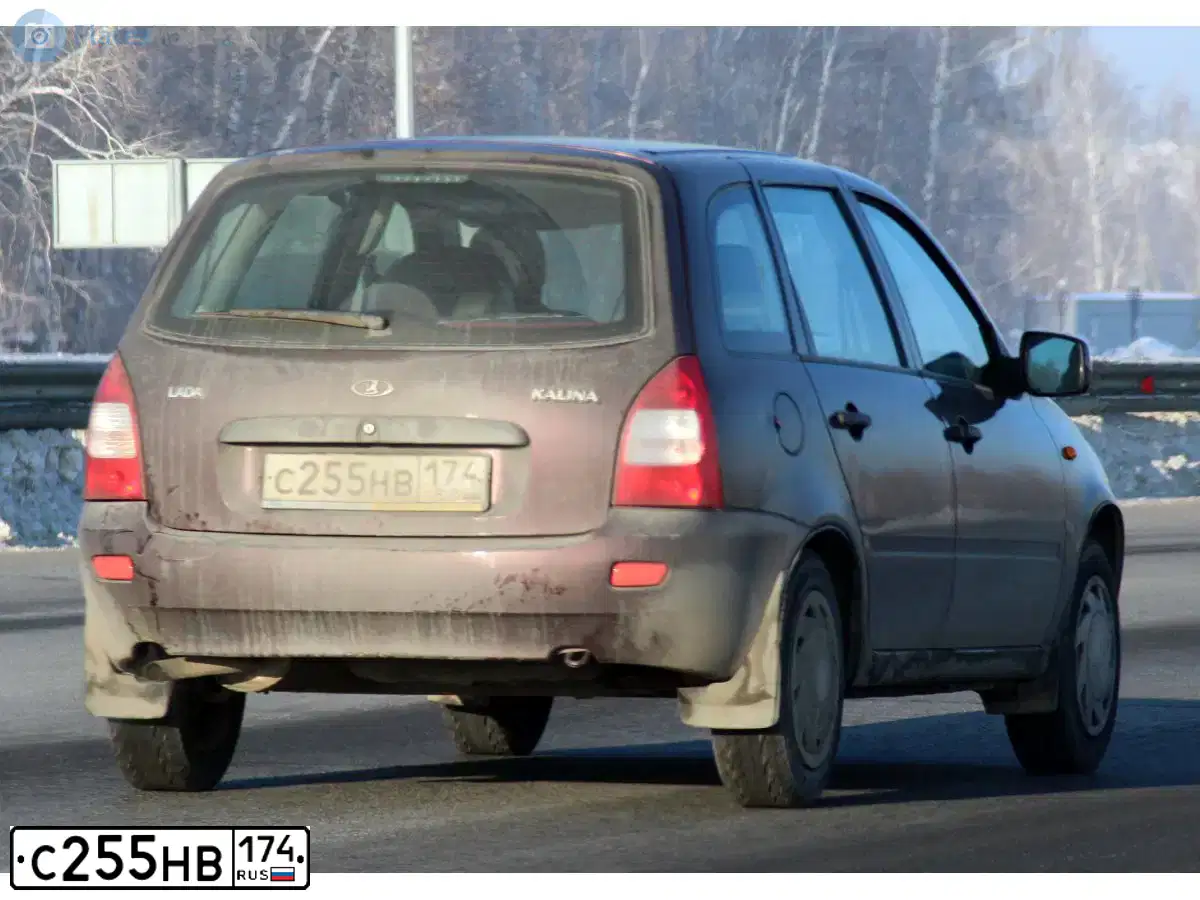 Фото автомобиля LADA 1117 KALINA, 2011 — госномер С255НВ174. Цвет: КРАСНЫЙ