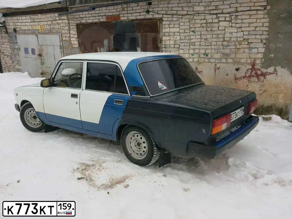 Фото автомобиля LADA 2190 GRANTA, 2016 — госномер К773КТ159. Цвет: ЧЕРНЫЙ