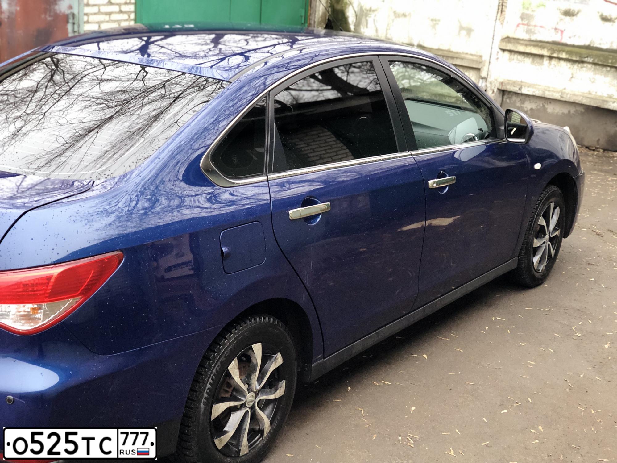 Фото автомобиля NISSAN ALMERA, 2016 — госномер М329НО13. Цвет: синий