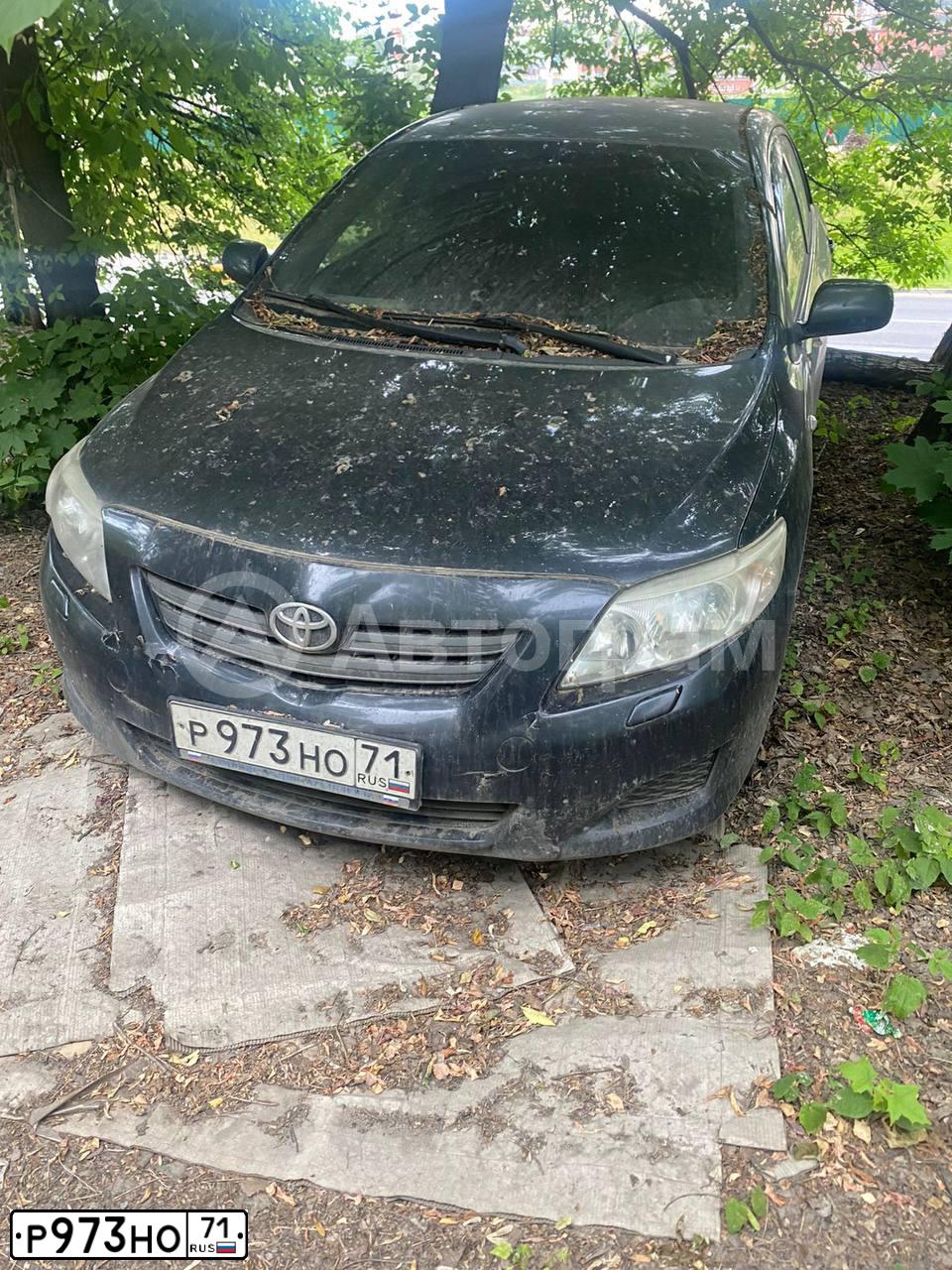 Фото автомобиля TOYOTA COROLLA, 2008 — госномер О117ОУ71. Цвет: ЧЕРНЫЙ