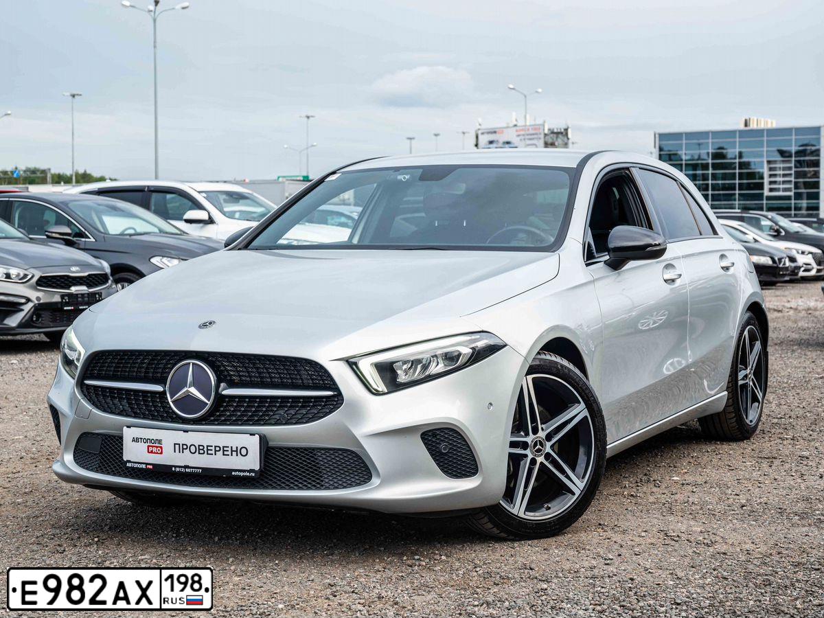 Фото автомобиля MERCEDES-BENZ A200, 2019 — госномер Н651ТУ35. Цвет: Серебристый