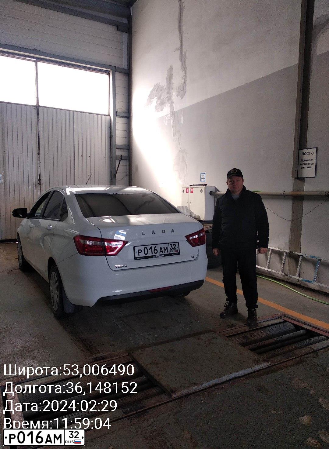 Фото автомобиля LADA VESTA, 2019 — госномер С511ОХ57. Цвет: Белый