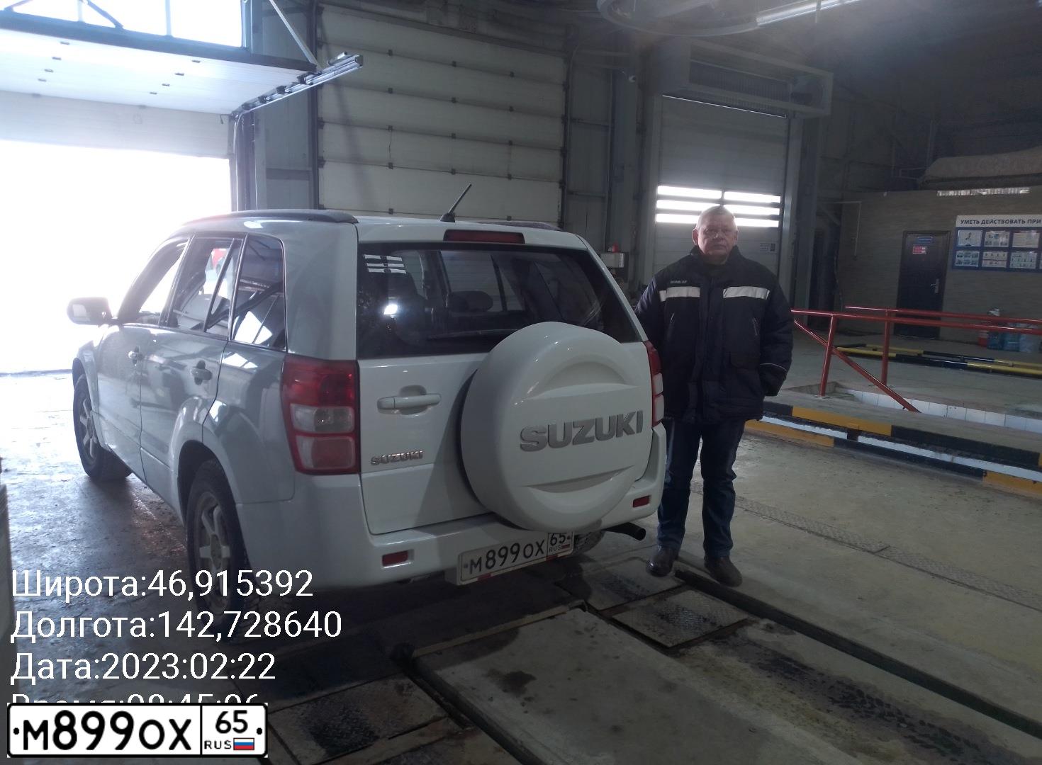 Фото автомобиля SUZUKI /GRAND/ VITARA, 2013 — госномер М899ОХ65. Цвет: Белый