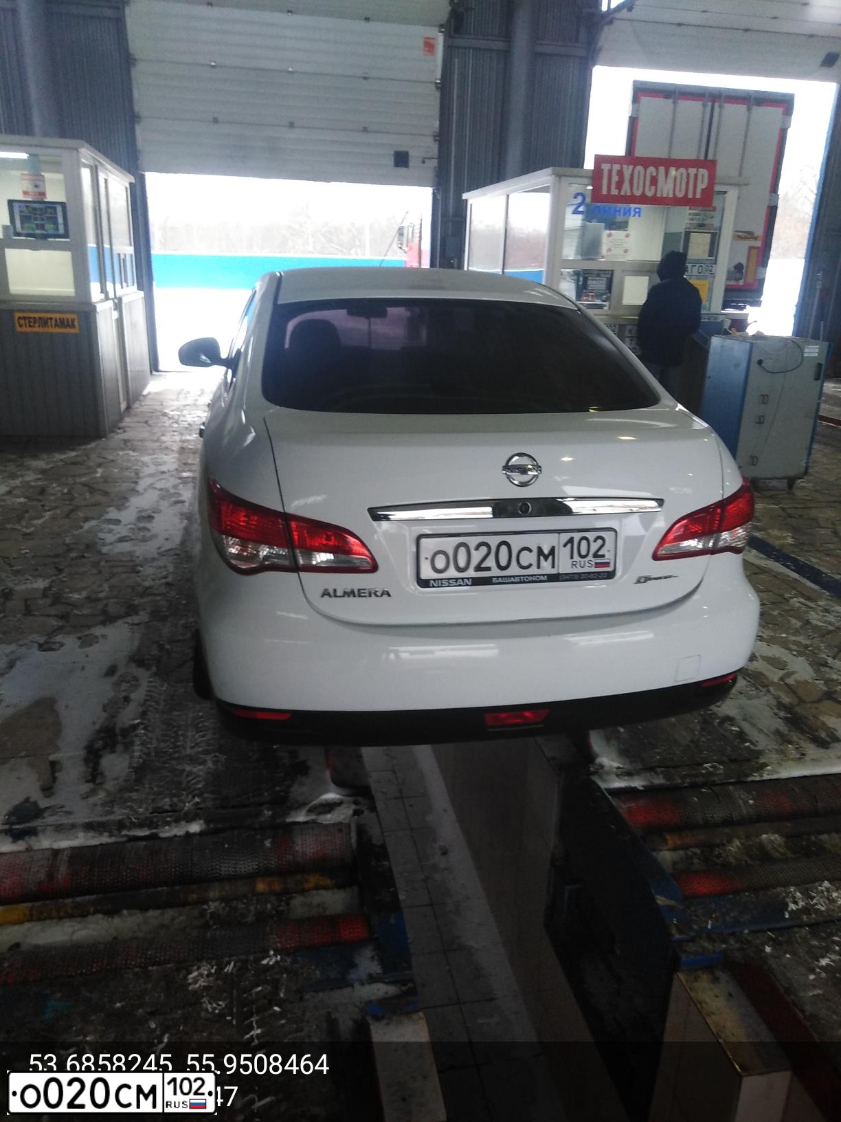 Фото автомобиля NISSAN TEANA, 2012 — госномер О020СМ102. Цвет: ЧЕРНЫЙ