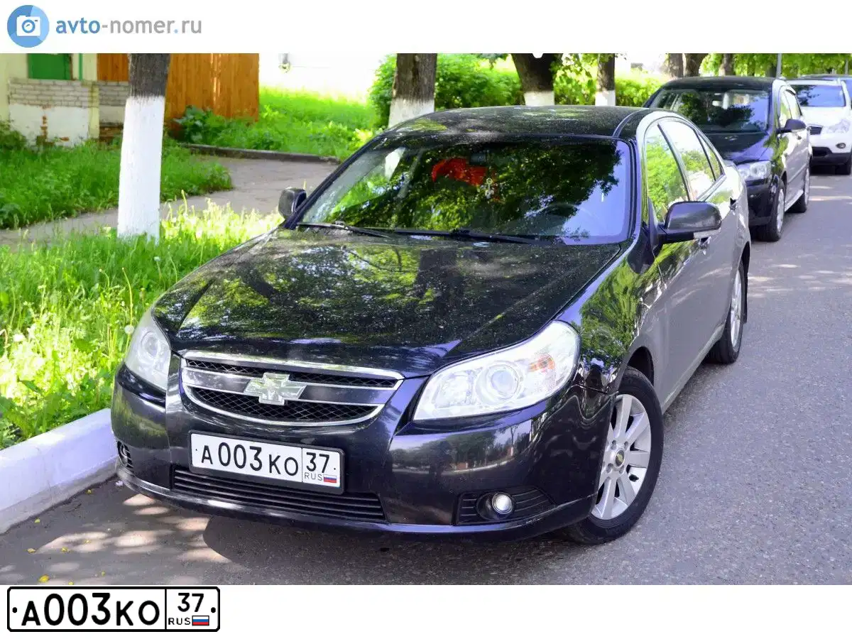Фото автомобиля CHEVROLET T EPICA, 2011 — госномер А003КО37. Цвет: ЧЕРНЫЙ